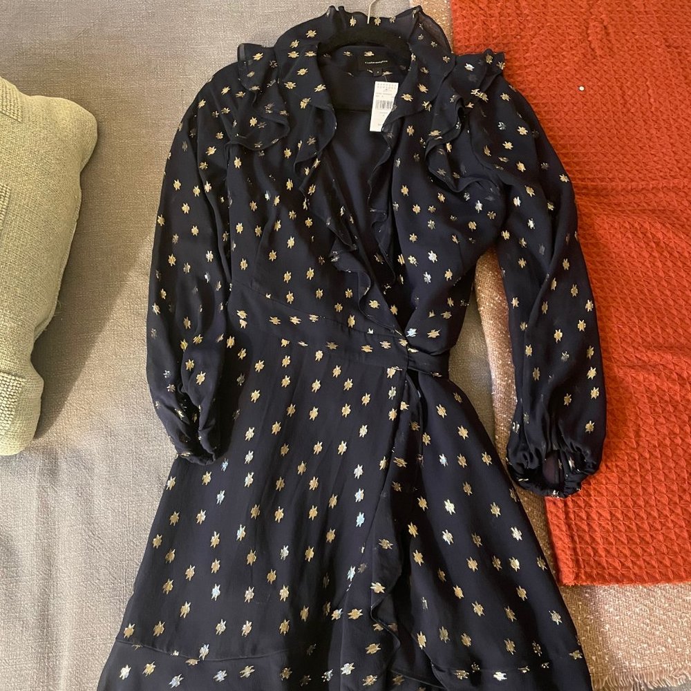 FiveSeventyFive Fil Coupe Silk Wrap Dress